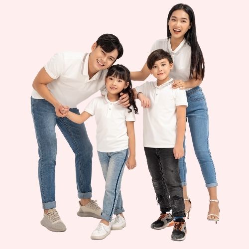 [Mã FARSBR448 giảm 12% tối đa 50K đơn 250K] Combo 3 áo polo mắt chim YODY gia đình, chất vải cotton cá sấu