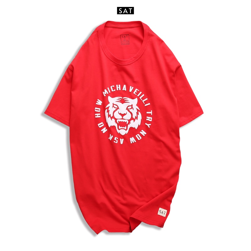 Áo thun trơn T'shirt Tiger cổ tròn SAT-02 unisex vải cotton mềm mịn dày dặn trẻ trung chuẩn form