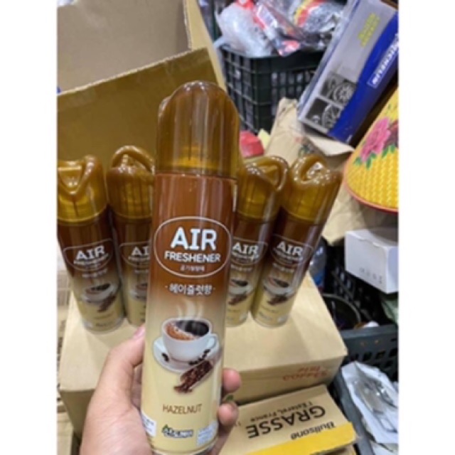 Bình xịt khử mùi hương cafe sữa 370ml - nước hoa ô tô- bình xịt cafe air chính hãng hàn quốc - Khải Huy Scar
