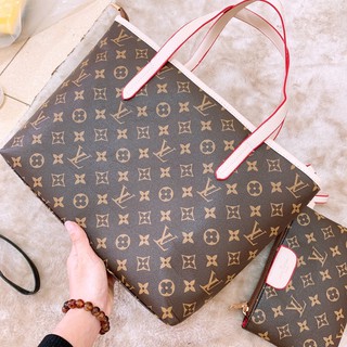 Túi Xách Nữ LV Công Sở Kèm Ví Size Lớn Có Video Ảnh Thật