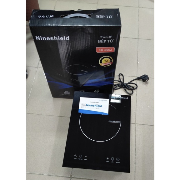 Bếp từ đơn , bếp điện từ cảm ứng ,bếp nướng lẩu mặt kính NINESHIELD 2200W KB 8620