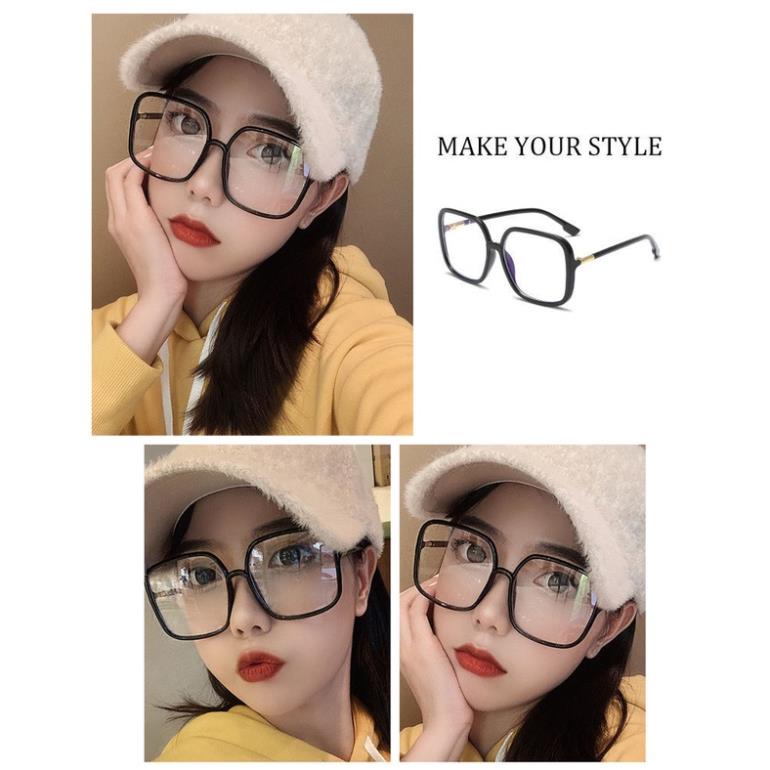 Kính Thời Trang Hàn Quốc Gọng Vuông To Tròn Hot Trend D75