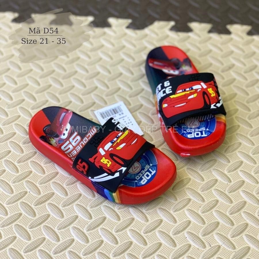 Dép ô tô MCQUEEN bé trai nhựa dẻo cao cấp mang trong nhà quai ngang thời trang nhẹ êm chống trơn trượt cho trẻ em D54