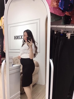 Chân váy bầu umi bút chì ( ảnh thật tự chụp và ảnh trải sàn)