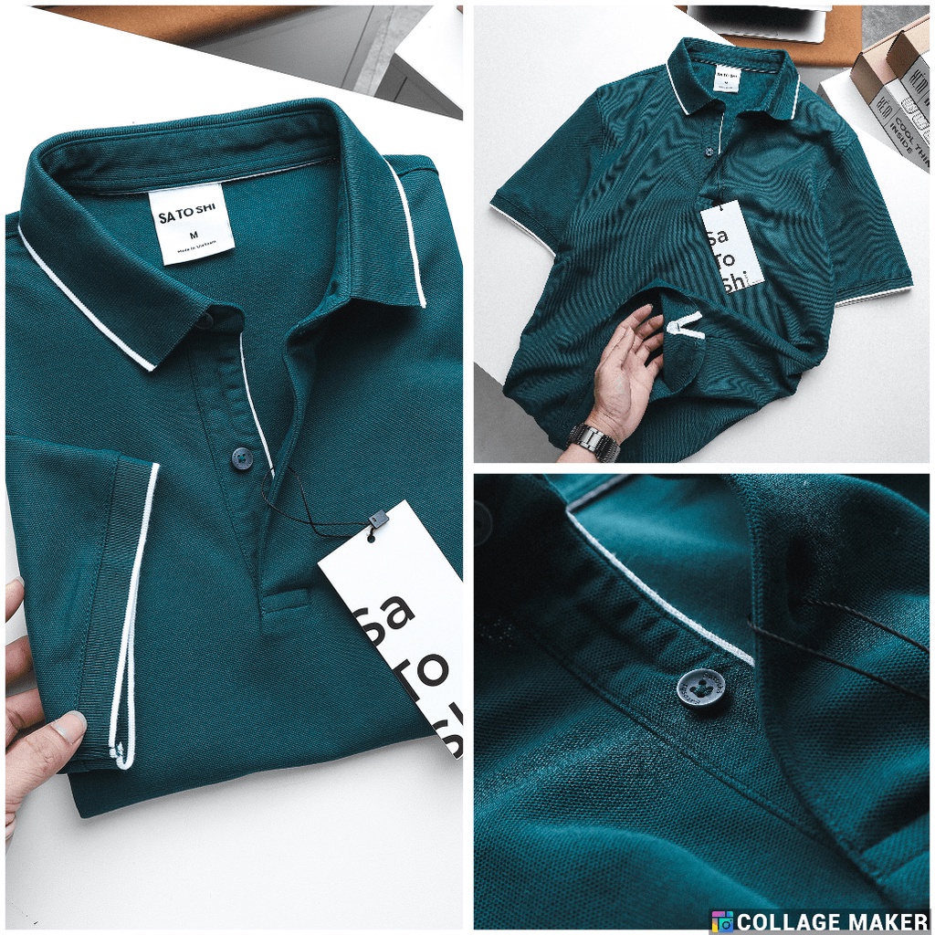 |Hẻm Store| Áo polo nam trơn SATOSHI viền cổ 6 màu SAPL53 chất vải cotton xịn chuẩn form trẻ trung thanh lịch | BigBuy360 - bigbuy360.vn