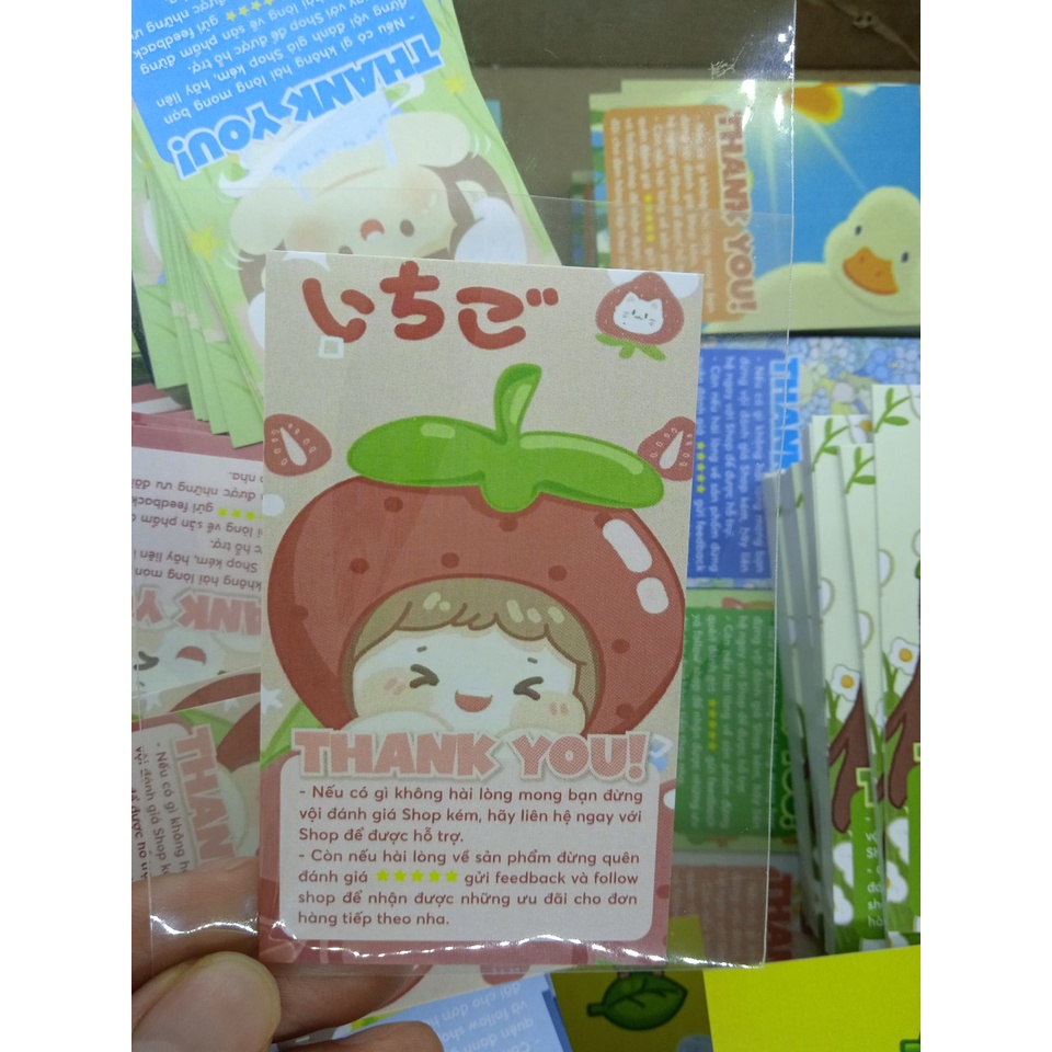 COMBO Card Cám Ơn, Card Thank You, Thiệp Cảm Ơn 1 mặt giá rẻ sẵn hàng mẫu 41-55