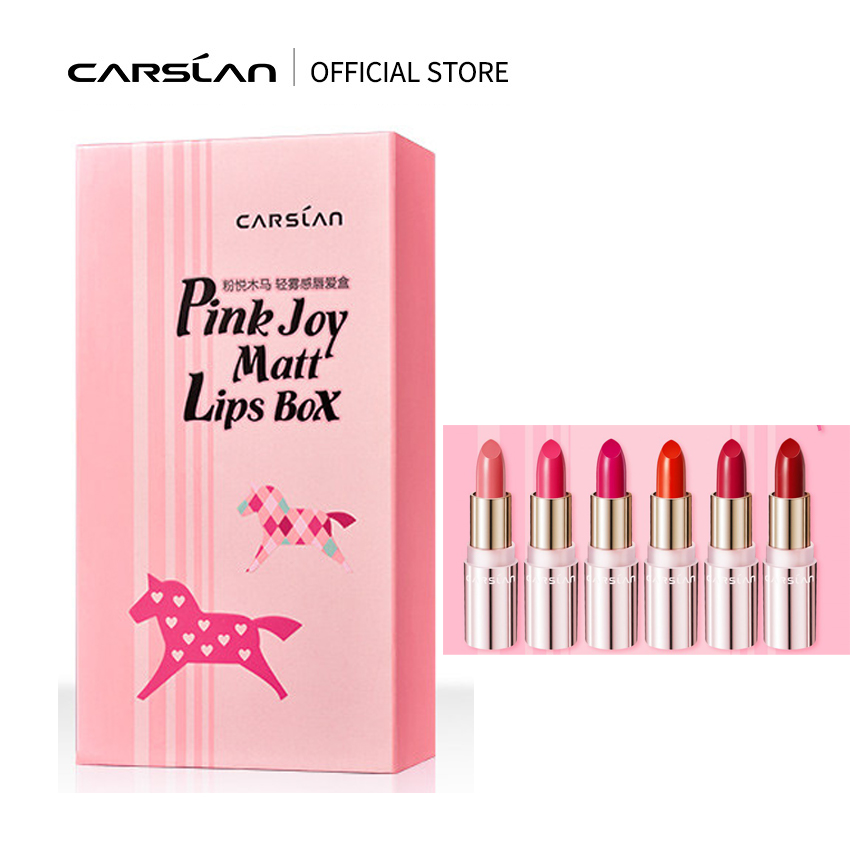 Bộ 6 thỏi son môi Carslan dưỡng ẩm lâu trôi thiết kế vỏ hình đẹp mắt 1g | BigBuy360 - bigbuy360.vn