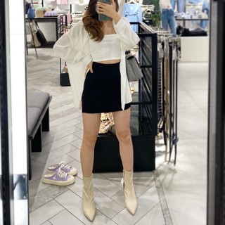 CHÂN VÁY THUN XẺ TÀ NGẮN