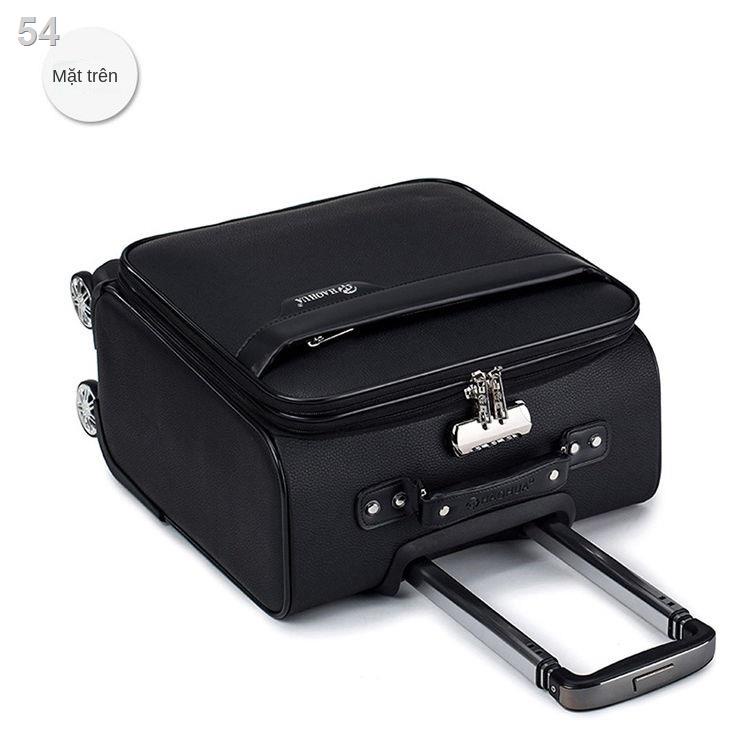 （Hộp kéo）Vali 18 inch nữ hộp đựng xe đẩy doanh nghiệp nhỏ nam mini túi đeo chéo vải oxford kéo phiên bản hàn quốc