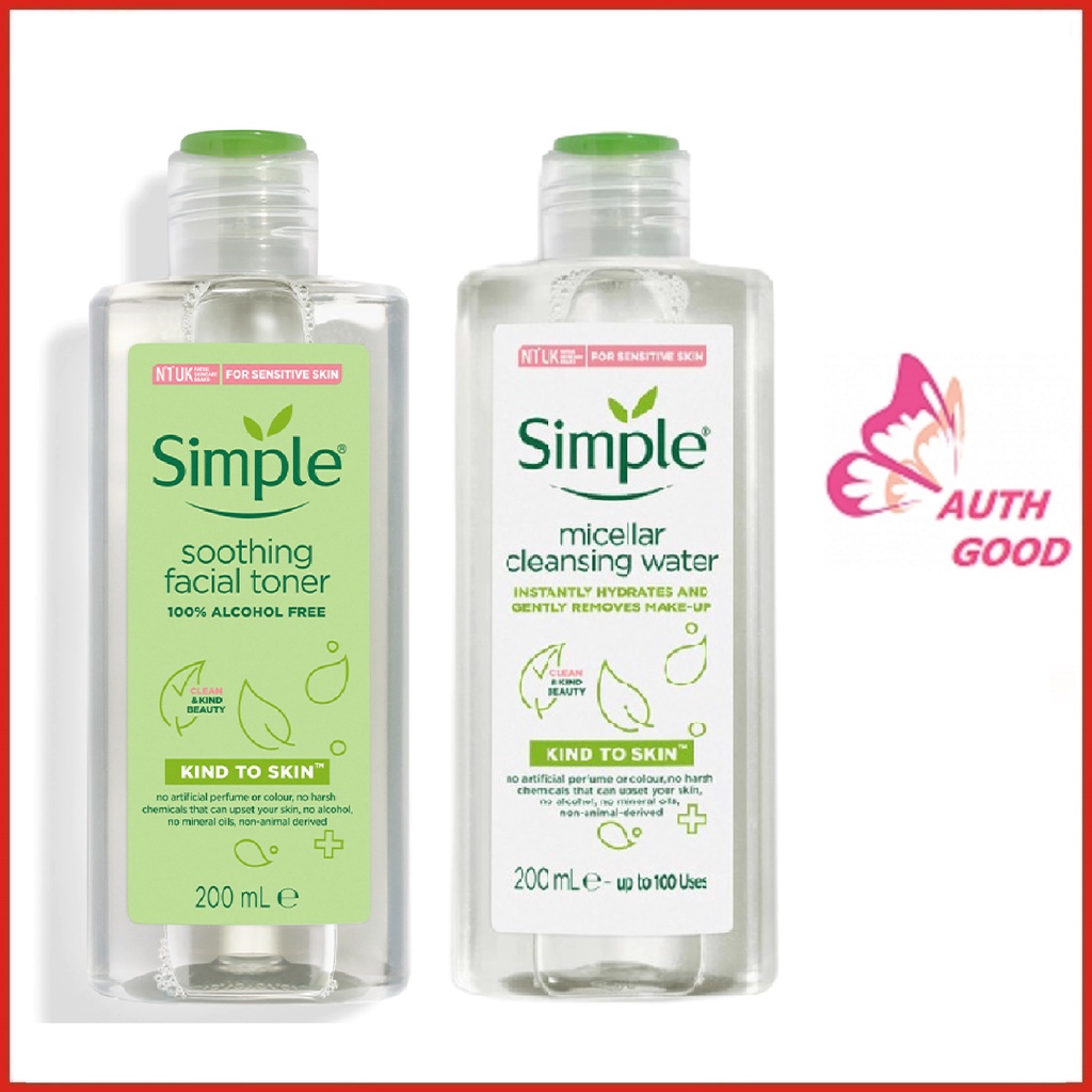 TẨY TRANG NƯỚC HOA HỒNG SIMPLE 200ML