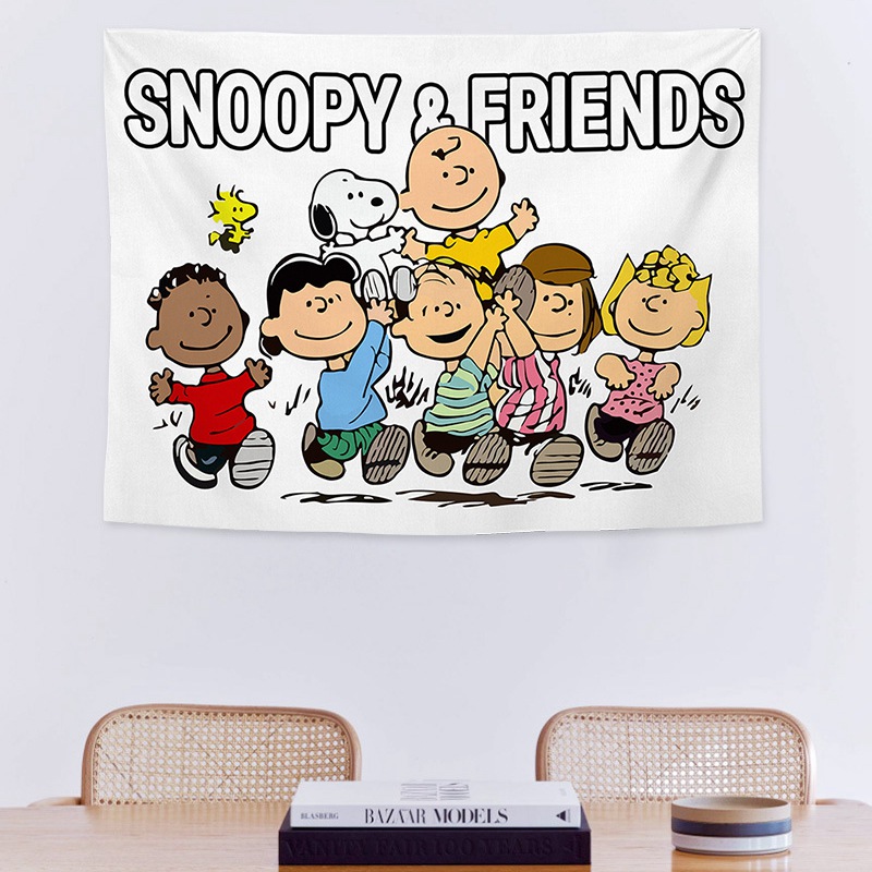 Thảm Treo Tường Trang Trí Hình Chú Chó Snoopy Dễ Thương Dành Cho Phòng Ngủ/Ký Túc Xá