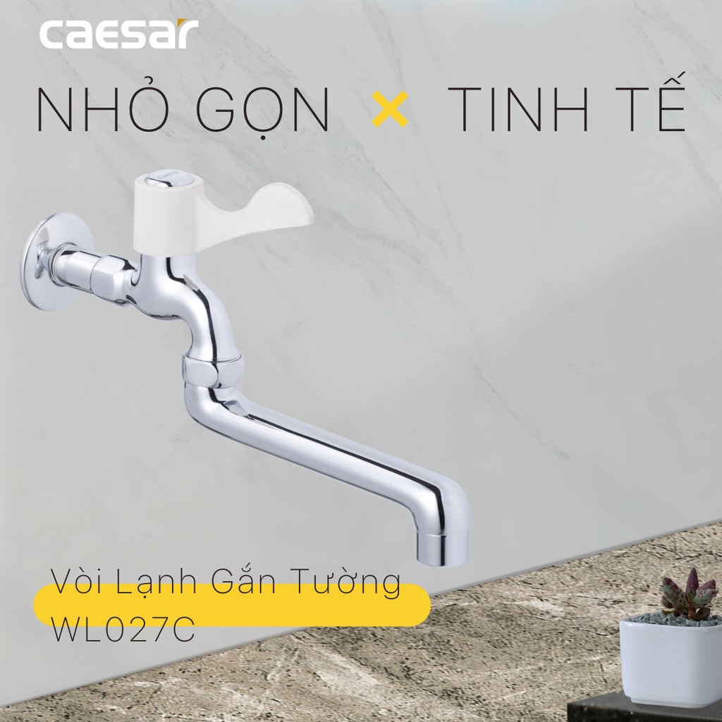 [Caesar] Vòi lạnh gắn tường Caesar, vòi chậu rửa chén bát âm tường WL027C