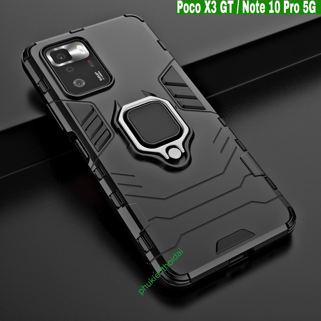 Ốp lưng Poco X3 NFC / Poco X3 Pro / Poco X3 GT / Poco X4 Pro 5G Iron Man Iring chống sốc giá đỡ xem phim cao cấp cao cấp
