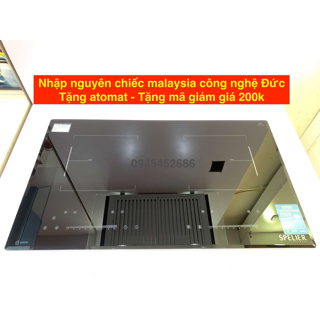 Bếp Từ Đôi Spelier SPM - 988I PLUS ( MADE IN MALAYSIA ) Hàng chính hãng Tặng chảo từ siêu bền