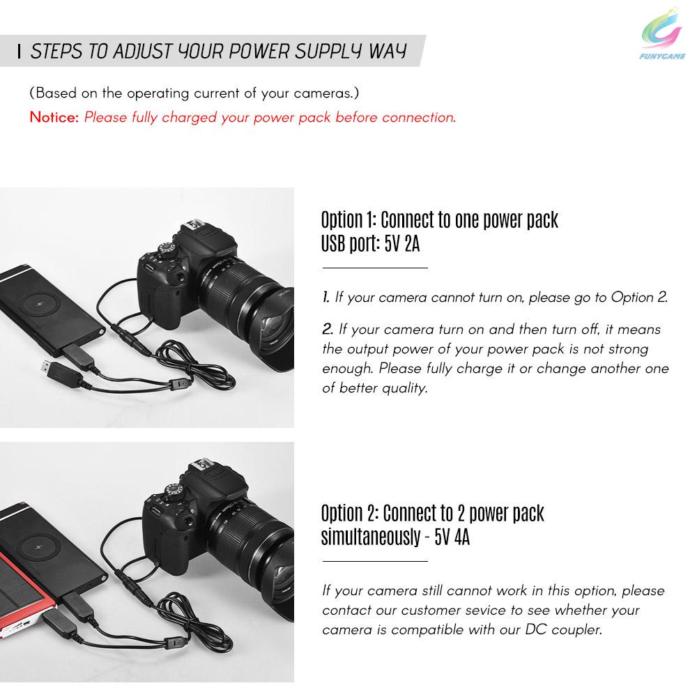 FY Andoer DMW-DCC8 DC Coupler USB Power Adapter Camera Charger Kit for Panasonic DMC-FZ200 DMC-FZ1000 DMC-GH2 DMC-G5   DMC-G6 DMC-G7 Lumix GX8 G85