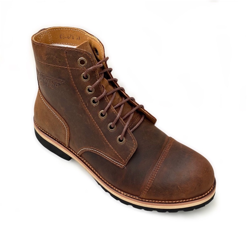 🕦 Giày Boot cao cổ giày da nam TEFOSS HN678 size 38-44 da bò thật cao cấp