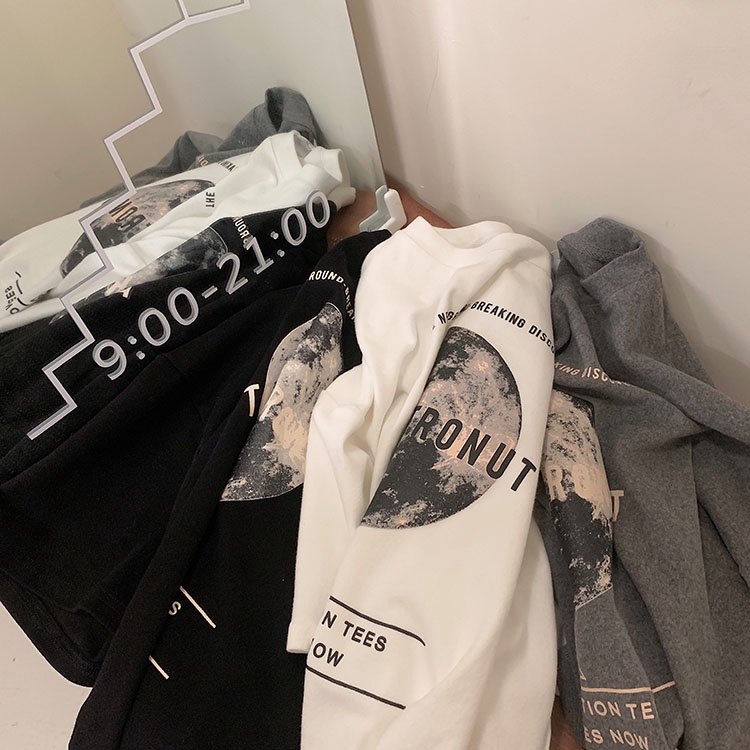 t-shirts new fashion wild casual loose Planet print | BigBuy360 - bigbuy360.vn