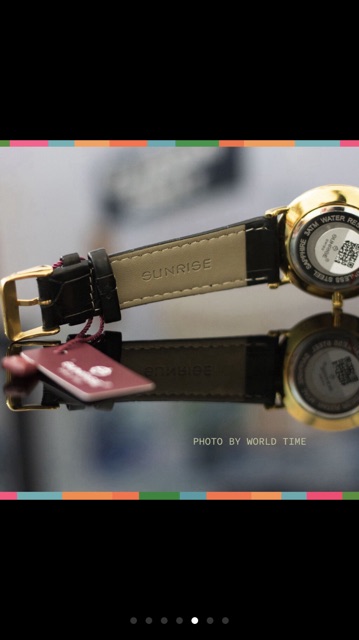 Đồng hồ nữ siêu mỏng Sunrise DL736PWB và DL737PWB 2 kim DÂY DA kính Sapphire chống xước -