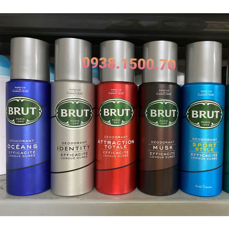 XỊT KHỬ MÙI CHO NAM HƯƠNG NƯỚC HOA 24H Brut 200ml