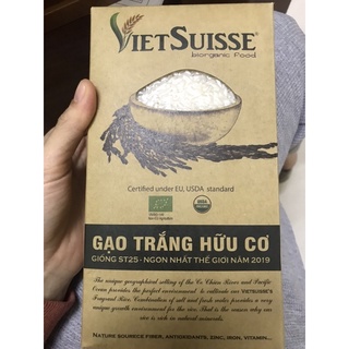 Gạo hữu cơ cho bé ăn dặm thơm ngon an toàn vietsuisse 1kg