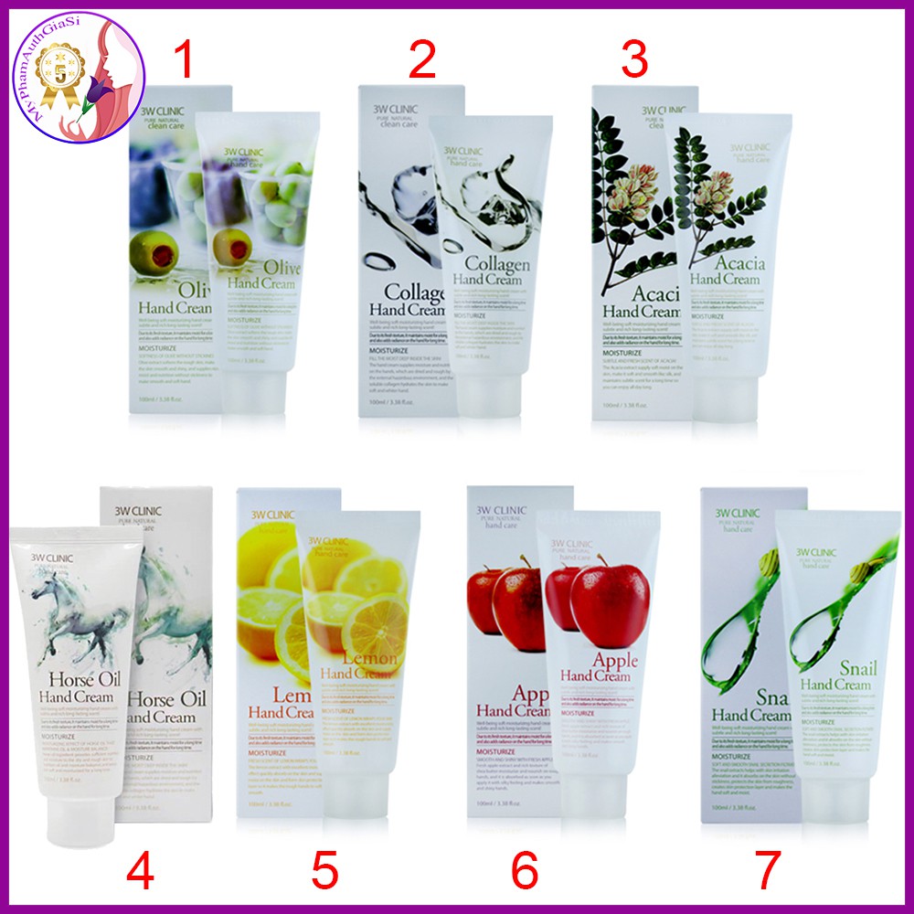 Kem dưỡng ẩm da tay 3w clinic hàn quốc 100ml