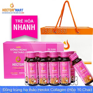 ✅10 chai Đông trùng hạ thảo HECTOR COLLAGEN ✅ giúp TRẮNG DA, CHỐNG LÃO HÓA, GIẢM NÁM, tốt sức khỏe, xương khớp