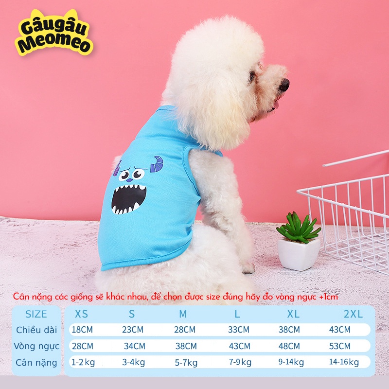 Áo chó mèo nhân vật hoạt hình dễ thương
