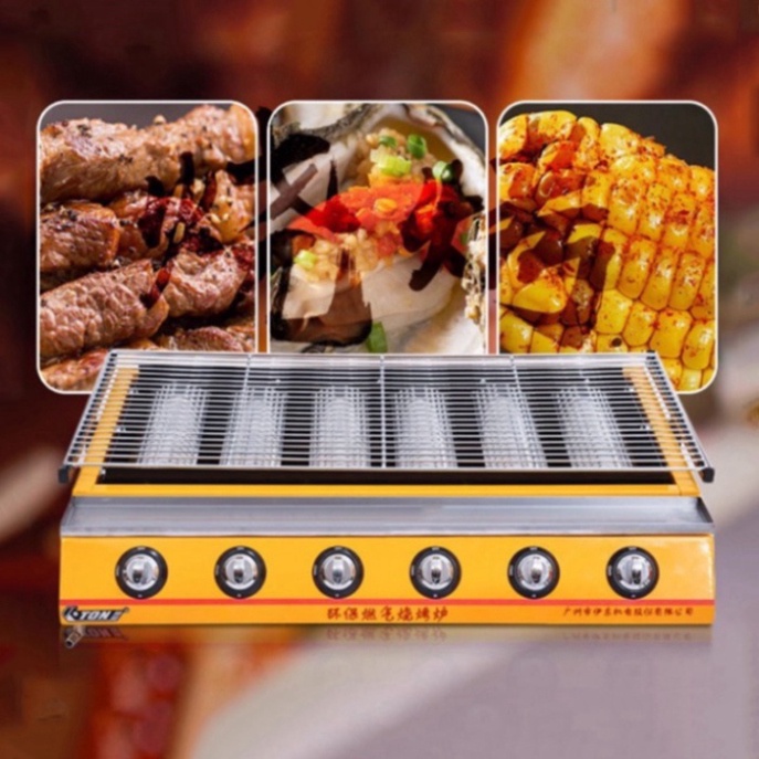 Bếp nướng hải sản, nướng thịt bbq ETON ET-K233 sử dụng 6 đầu đốt gas