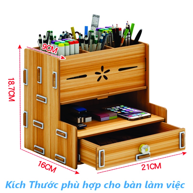 Hộp Viết Gỗ Để Bàn Thời Trang HV03