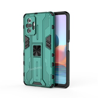 Ốp Điện Thoại Nhựa Cứng Chống Sốc Có Giá Đỡ Bảo Vệ Camera Cho Xiaomi Redmi Note 10 5g 10s / 10 Pro Note10 Note10Pro 10pro