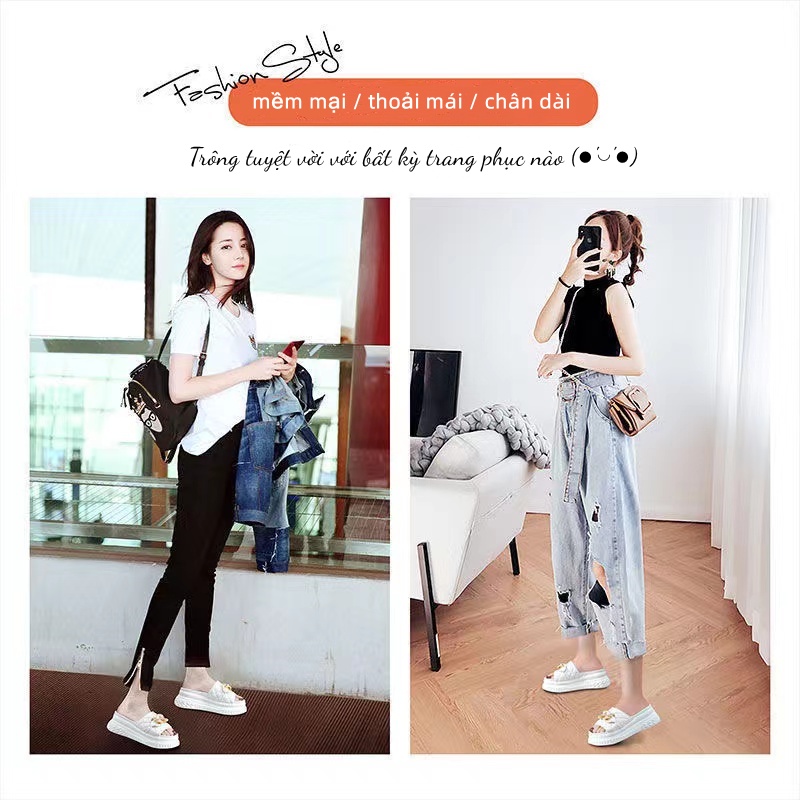 Dép Sandal Mùa Hè Đế Dày Nâng Chiều Cao Phong Cách Mới
