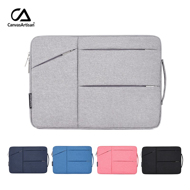 CanvasArtisan Túi đựng laptop chống nước có khóa kéo cho Surface Thinkpad Air Pro M1 M2 11 / 12 / 13 / 14 / 15 Inch