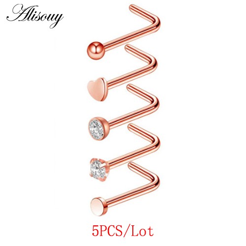 Alisouy Mới 1 Thép 20G Giả Mũi Nhẫn Giả Septum Nhẫn Vòng Nostril Daith Xuyên Kẹp Giả Trên Mũi Nhẫn Oreja Piercings Trang Sức