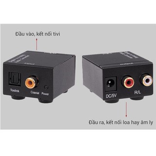 Hộp chuyển tín hiệu từ Digital - cáp quang audio sang Analog - bông sen audio D18