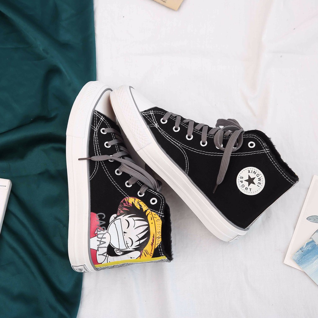 One Piece Plus Velvet Canvas Giữ Ấm Giải Trí giày nam | BigBuy360 - bigbuy360.vn