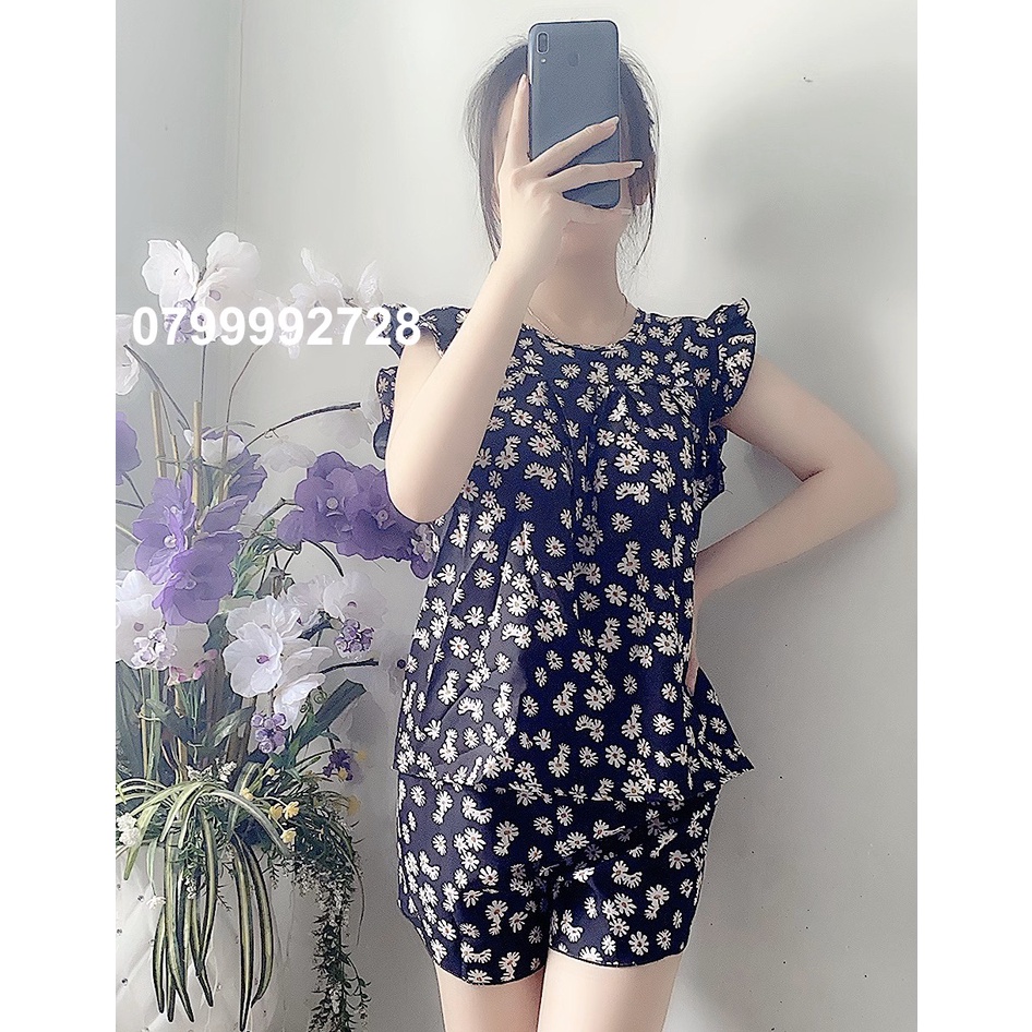 Đồ bộ đùi cánh tiên vải lụa hàn mềm mát đủ màu