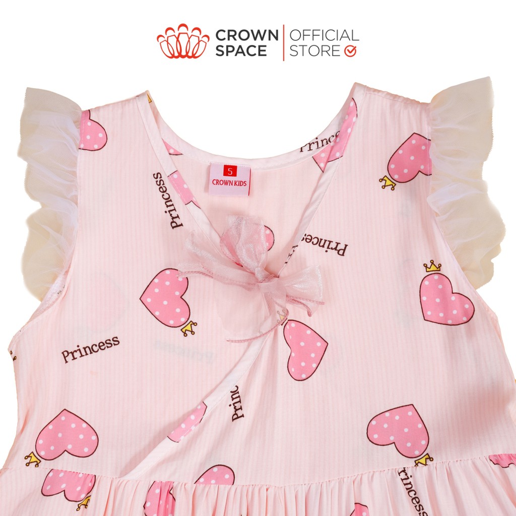 Váy Hồng Trái Tim Cho Bé Gái Chính Hãng Crown UK CKGS2811208.P Size 4 - 8