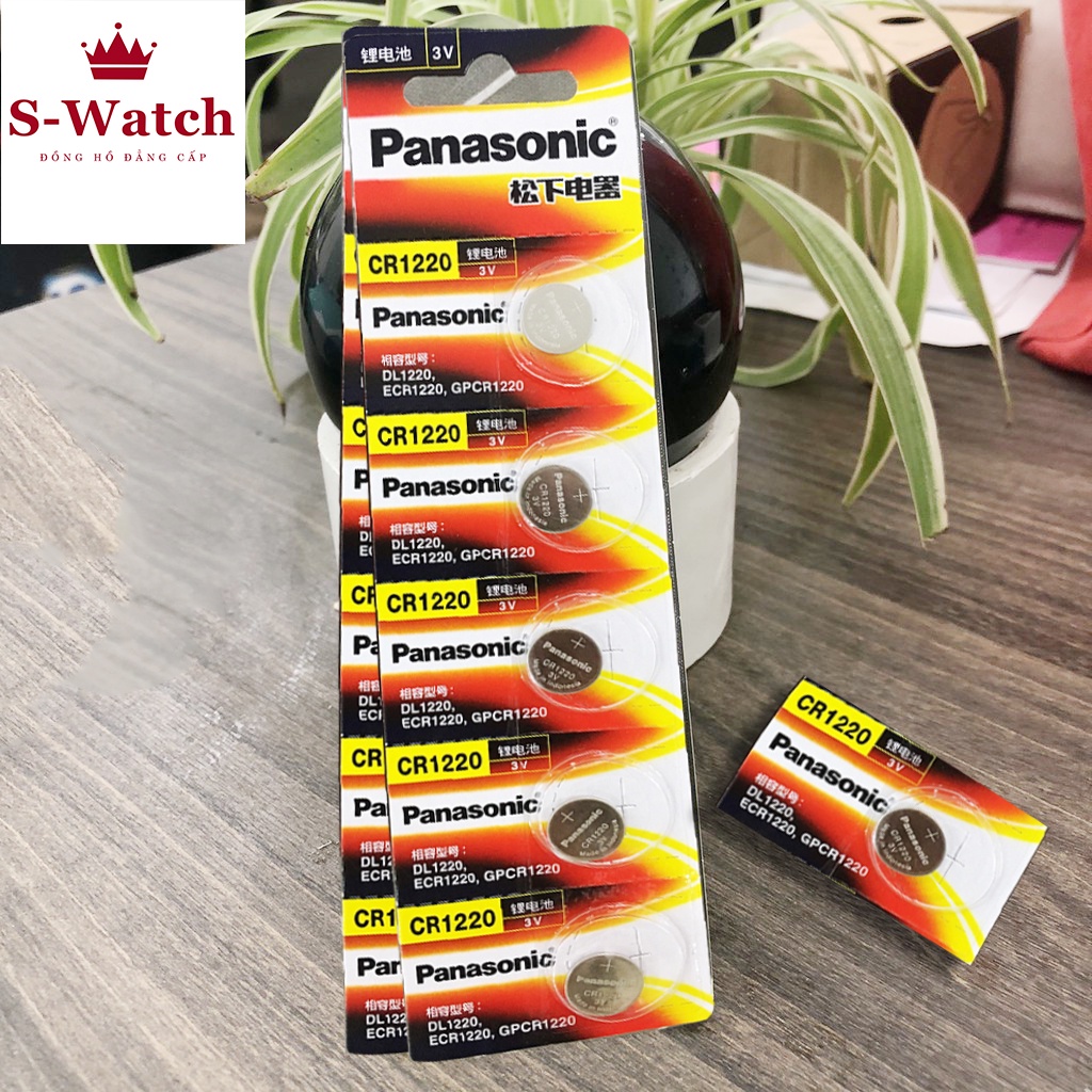 Pin đồng hồ CR1220 Panasonic 3V Lithium Vỉ 1 Viên chính hãng