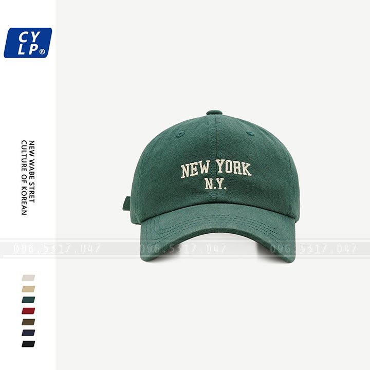 Nón Mũ Lưỡi Trai Unisex NY, Logo Thêu Cực Đẹp, Hàng Nhập Chất Lượng [HOT]