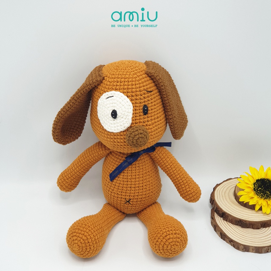 Gấu bông móc len Amigurumi cao cấp - Chó tai to - SP000236