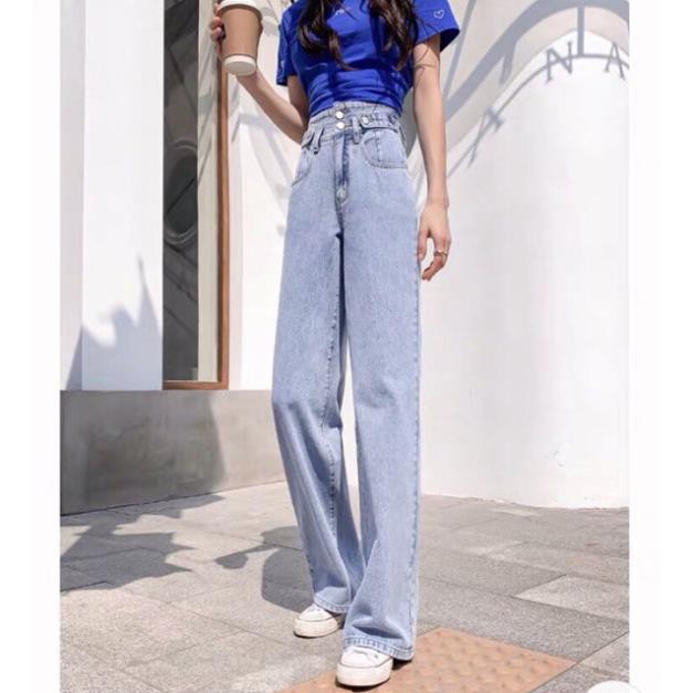 Quần jean nữ SIMPLE dáng suông rộng cao cấp | BigBuy360 - bigbuy360.vn