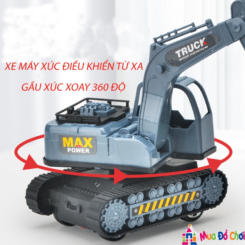 Đồ chơi Xe máy xúc điều khiển từ xa dành cho các bé / xe điều khiển