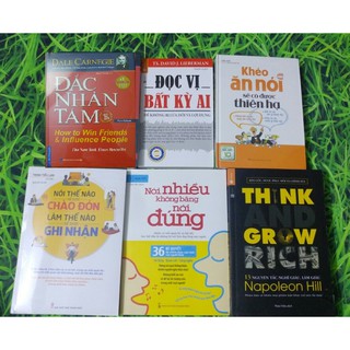 Sách- Combo 6 cuốn ĐNT, Đọc vị, Khéo ăn nói, Nói nhiều không bằng nói đúng, Nói để được ghi nhận, 13 nguyên tắc làm giàu