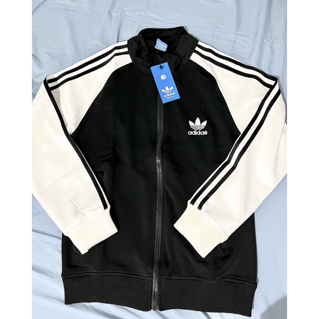 Áo Khoác adidas Chống Nắng 3 Sọc Trắng Đen