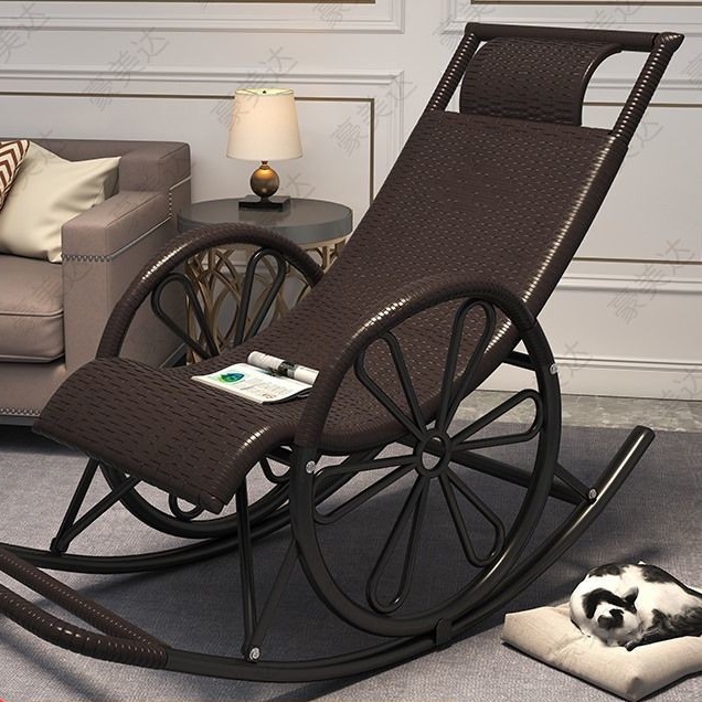 Ghế bập bênh tựa xích đu ngoài trời thư giãn người cao tuổi mây ban công ngủ lười