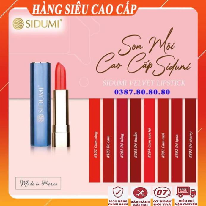 [ Freeship-HÀNG CAO CẤP ] Son môi cao cấp 3 cấp độ lì, dưỡng,lì không khô môi/ Son môi hàn quốc chính hãng sidumi