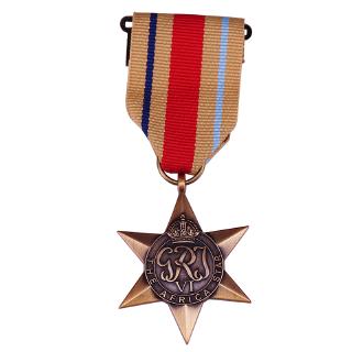George VI Ngôi sao Châu Phi Huy chương & Ruy băng Thế chiến II Bộ sưu tập giải thưởng quân sự cao cấp Khối thịnh vượng chung