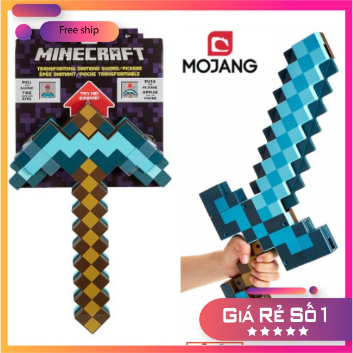 Kiếm Cúp biến hình kim cương Minecraft chính hãng Mojang