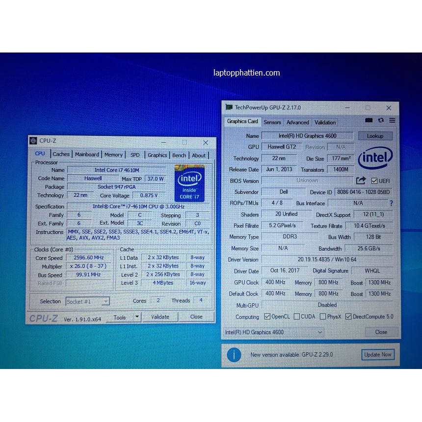Laptop Dell Lalitude E6440 I7 thế hệ 4 4610M, Ram 8G, SSD Msata 256G, intel HD Graphics 4600. | WebRaoVat - webraovat.net.vn