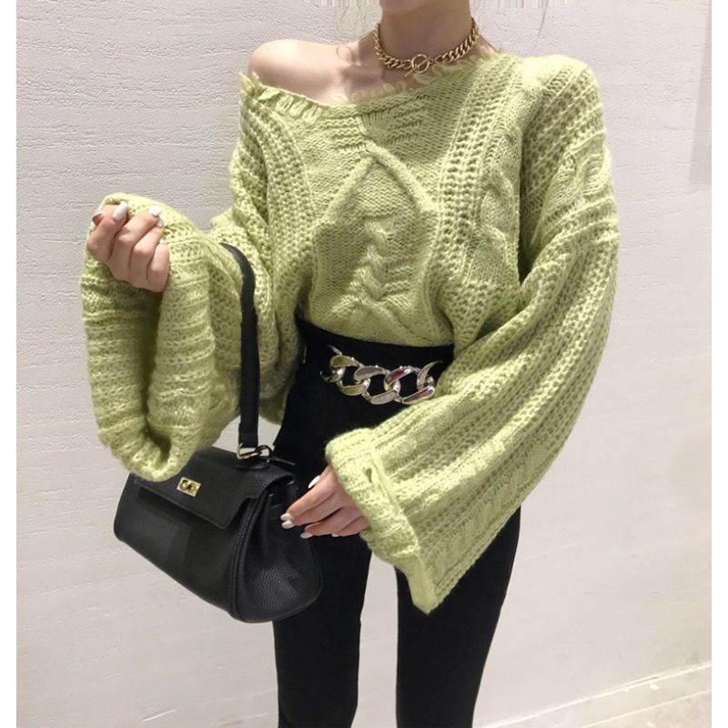 Áo Sweater Dáng Rộng Phong Cách Phương Tây Thời Trang Thu Đông